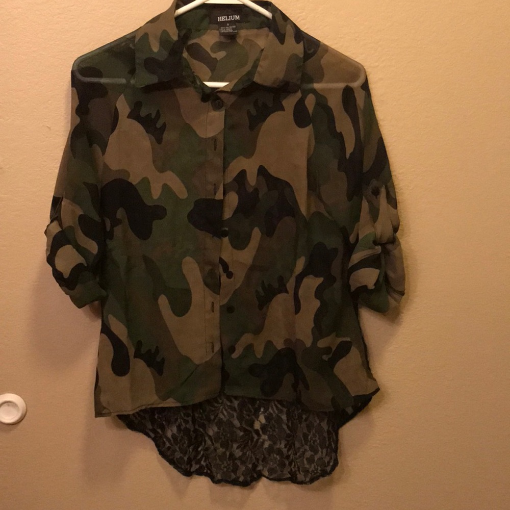 Sheer Camo over shirt